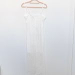 Womens Lace Dress Size 1X White Midi Sheer Bridal Coquette Romantic Summer Photo 5