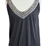 Marianne 1X Black Studded V Neck Top Goth Punk EGirl Cyber Y2K Retro‎ Alt Rave Photo 0