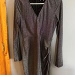 Gilli Asymmetrical Silver Sparkle Bodycon Dress Size M Photo 1