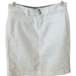 Banana Republic White Denim Casual Fridays Skirt Sz. 27 Cotton Stretch Photo 0