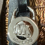Michael Kors  Black Leather Belt Silver Clasp 39” L‎ Photo 0