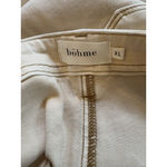 Bohme  Button Up High Rise Cargo Naval Style Cream Denim Pencil Skirt Size XL Photo 6