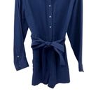 Boden Cosima Romper Navy Blue Belted Shirt Size US 10P Petite‎ Photo 3
