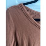 Bobi Los Angeles Womens XS Copper Henley Long Sleeve Ribbed Academia Clean girl Photo 1