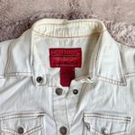 Hot Kiss Vintage Y2K White Fitted Denim Button Up Jacket Photo 3