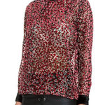 The Kooples NWOT  Floral & Velvet Lace Top Size XS‎ Photo 0