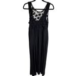 Aerie  Black Boho Crochet Knit Maxi Dress Large NWT Photo 1