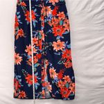 Talbots Womens Maxi Dress Size 6 Blue Orange V Neck Floral Beach Aloha Vacation Photo 4