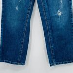 New York And Company Straight Boyfriend Low Rise Crop Jeans Distressed 0 Mid Wash Photo 7