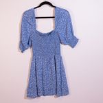 Reformation Elle Chiffon Smocked Bodice Half Sleeve Mini Pullover Dress Lassen 6 Photo 3