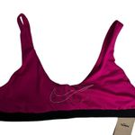 Nike  Women's Athletic  Swim Pink Bikini Top Swoosh Logo  Sz M NWT Photo 9