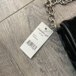 Madden Girl  Black Velvet Crossbody Bag Silver Chain Accent Flap New Photo 5