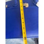 Royal Blue Faux Leather Large Women Satchel NWT Photo 6