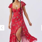 Urban Outfitters  Siren Red Floral Midi Dress XS Photo 0