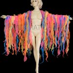 Handmade Vibrant Multicolor Fringe Kimono Photo 0