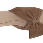 UGG  Australia Joan II Chestnut Suede Leather Floppy Bow Platform Sandals 7 Photo 1