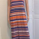 J. Crew Racerback Sleeveless Ikat Column Pattern Maxi Tank Dress size Small NWT Orange Photo 0