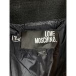 Moschino Love  Womens Wool‎ Blend Pea Coat US 6/EU 42 Embroidered Arm Long Jacket Photo 2