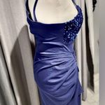 NWOT Sexy Bodycon Royal Blue Women’s One Shoulder Split Pencil Cocktail Dress Photo 7