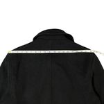 J.Crew Wool Blend Double Breasted Black Peacoat Classic Preppy Womens Large Photo 5