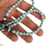 Blue and white beaded cat pendant necklace Photo 5