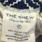 The Shew Women's Navy White Geometric Print Zipper Mini A Photo 3