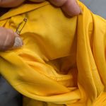 Vtg 1980s Cali Golden Yellow Draped Neck Pleated Detail Pullover Blouse 18W Photo 3