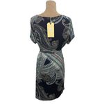 Renee C. Women’s Dress 1X Paisley Print Short Sleeve Belted Made In USA Boutique Blue Photo 4