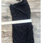 Pretty Little Thing  ELEGANT SLINKY RUSHED BLACK BODYCON DRESS SZ 12 NWT Photo 1