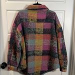 Bibi Button Fleece Shirt Jacket Large Purple Photo 7