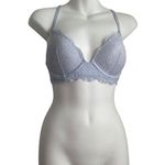 Aerie Lace Deep V Underwire Bralette Light Blue 32D Photo 3