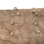 Long Duster With Pearl Accents Tan Size Small Photo 2