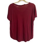 Ambiance Burgundy Capped Short Sleeve V Photo 3