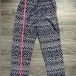 Diane Von Furstenberg  100% Silk Navy Geometric Tribal Print Drawstring Pants 6 Photo 9