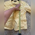 Talbots Women's Jacket Button Up Ruffled Front 3/4 Sleeve Yellow Size 6 Photo 5