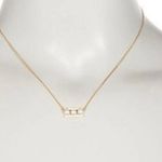 ADORNIA Yellow Gold Plated Sterling Silver Pearl Necklace NEW Photo 1