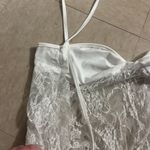 SheIn White Lace Strapless Top  Small Photo 1