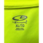 Champion  Women's V-Neck Performance T-Shirt Size XL Neon Yellow Green Athletic Photo 2