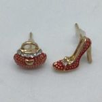 NEW purse and high heel red/gold fashion earrings Photo 10