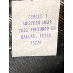 Vintage Roughrider Black Faux Leather Pants 9/10 Bareback Yoke 80's 90's NFR Photo 7