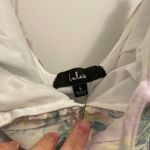 Lulu's Pastel Floral Maxi Dress with Slit Pink Size L Photo 3