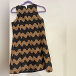 Tara Jarmon Black and Tan Wave Pattern Midi Dress Size 38 Photo 4