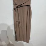 Zenobia  Tan Sleeveless Linen Blend Midi Dress Sz 2XL Photo 2