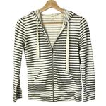 Caslon Petite White & Blue Stripe Full Zip Hoodie Sweatshirt XSP Photo 2