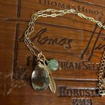 Green Amethyst & Kyanite Gold Paperclip Necklace Photo 3