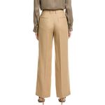 Lafayette 148 NY Sullivan Wide Leg Pant Tan Linen Size 10 Flat Front Dress Work Photo 1