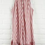 Mustard Seed  Striped Halter Dress Tiered Ruffle Hem Orange White Size Small Photo 2