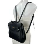 Urban Expression Urban Expressions Black Pebble Faux Leather Vegan Kelly-style Backpack One Size Photo 1