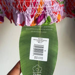 Farm Rio NEW  Mixed Birds Puff-Sleeve Smocked Crop Top Photo 4