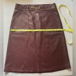 Marc New York  Burgundy Leather Pencil Skirt Photo 7
